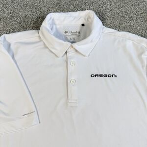 Columbia Golf OREGON DUCKS Polo Shirt Men’s Omni-Wick Drive White Size XL